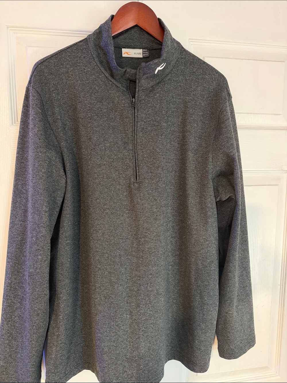KJUS Men’s Dark Gray Half-Zip Performance Sweater
